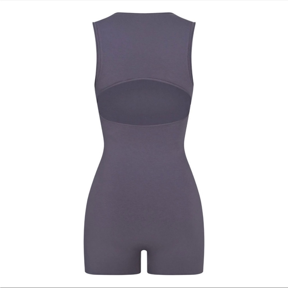 Skims Raw Edge Onesie color thunder